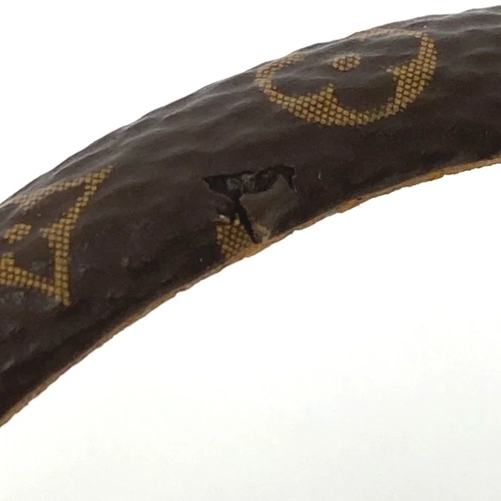 LOUIS VUITTON Brown Monogram Canvas Charm Bracelet